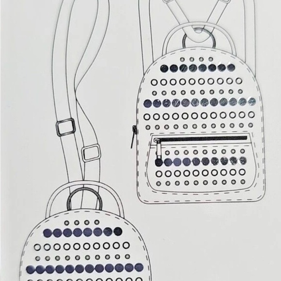 Oliver Miller Backpack Studded Silver Women’s Bag with Silver Hardware - Picture 9 of 15